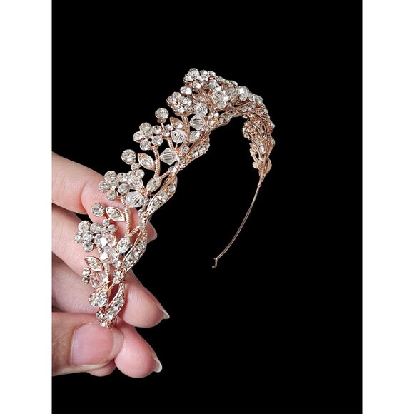Rose Gold Crystal Tiara main image 5